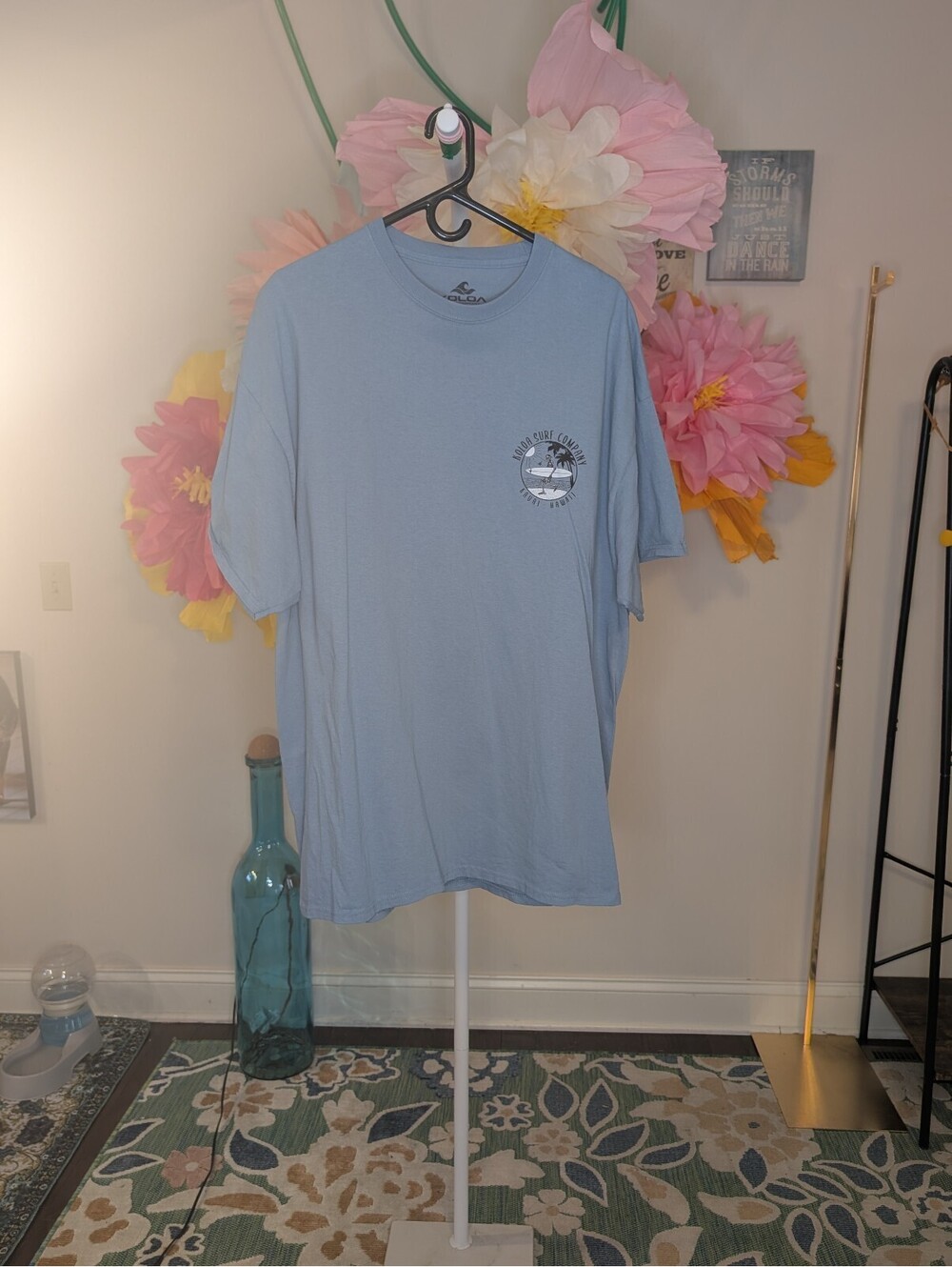 2088 - Koloa Surf Company Kauai Hawaii Light Blue Graphic T-Shirt - XXL